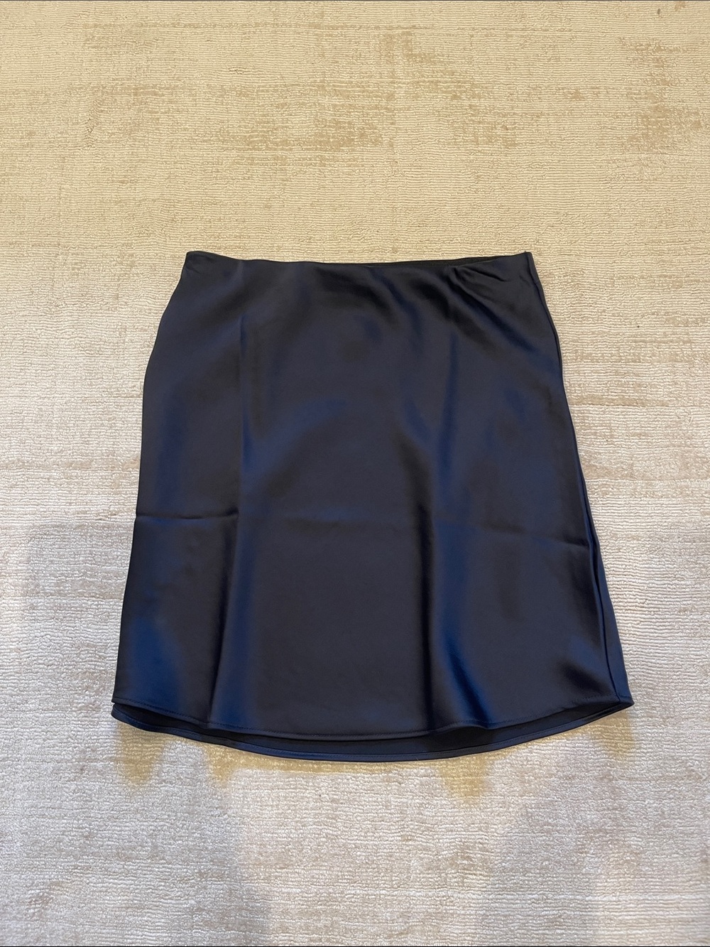 Mango Black Satin Skirt